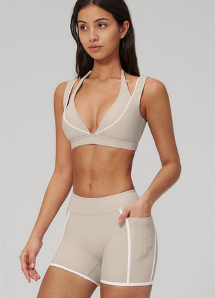 Clarity Contour 2-Piece Activewear Set — Sports Bra & Shorts