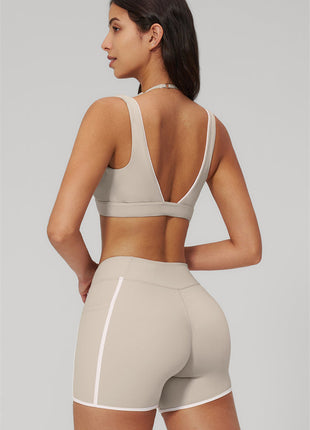 Clarity Contour 2-Piece Activewear Set — Sports Bra & Shorts