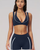 Clarity Contour 2-Piece Activewear Set — Sports Bra & Shorts
