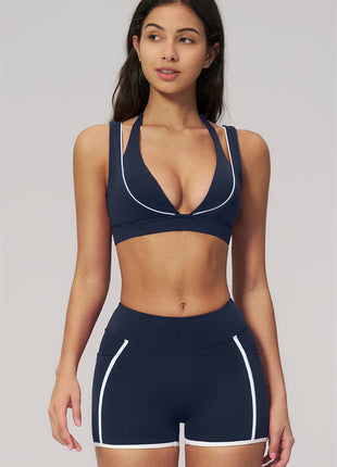 Clarity Contour 2-Piece Activewear Set — Sports Bra & Shorts