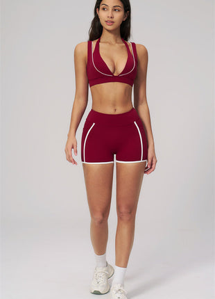 Clarity Contour 2-Piece Activewear Set — Sports Bra & Shorts