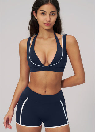 Clarity Contour 2-Piece Activewear Set — Sports Bra & Shorts