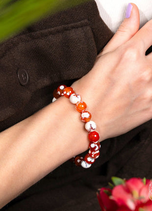Feminine Force – Carnelian Orca Agate Bracelet