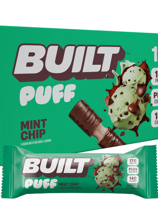 Mint Chip BUILT Puff Protein Bars